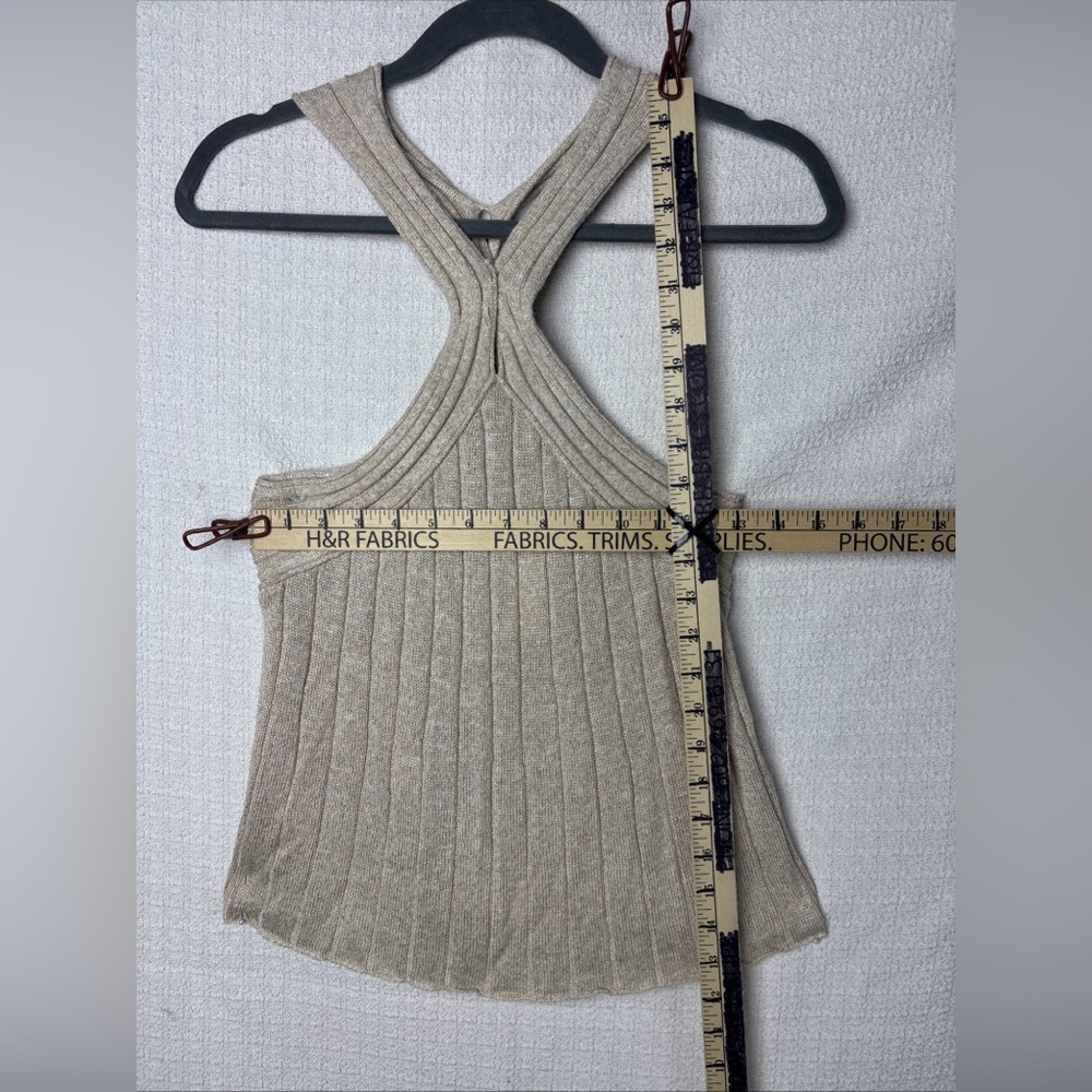 Anthropologie Tan Ribbed‎ Halter Tank - Picture 8 of 11